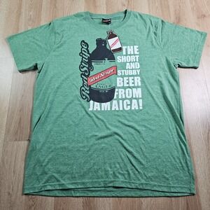 Red Stripe T-Shirt Mens 2XL Green Cool Since 1928 Graphic Beer Brew NWT